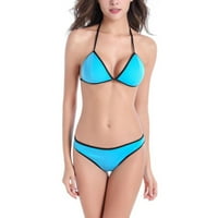 Ženski kupaći kostimi Solid Bool Halter bikinis niski struk trokut Trong slatka kupaća odijela