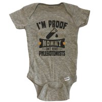 Smiješna flebotomija Baby Bodysuit - Dokazana sam mama ne može odoljeti flebotomistima bebe bodi, sivo