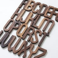 Ornament za glatku površinu - bez ruver - neobojeni - Nordijski stil drveni blok abecede - DIY kućni