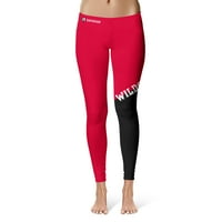 Ženski crveni crni Davidson WildCats Plus Size slova Boja blok joge gamaše