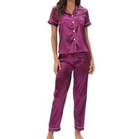 Lovskoo Womens Pijama setovi Loungeward Trendy Wert Pajamas Dvo odijelo Dolje Majica kratkih rukava