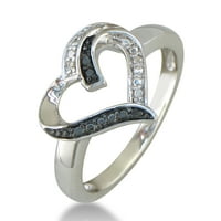 Superjeweler crno-bijeli dijamantski prsten za žene za žene