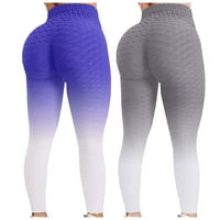 Huaai ženska mjehurića za dizanje fitness trčanje visoki struk joga hlače casual pantalone za žene J