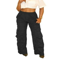 Peyakidsaa ženske teretne hlače Ležerne prilike na otvorenom, rušene baggy jogger Work Work Work Work