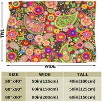 Hippie Pozadine mirovni dizajn Runo bacanje pokrivača ultra mekani ugodan ukrasni flanel pokrivač za