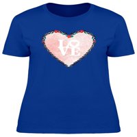 Srce obojeno ljubavnim majicama žena -image by shutterstock, ženska velika