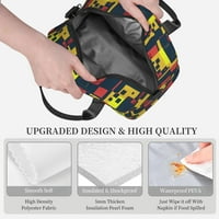 Douzhe torbe za ručak za žene i muškarce, geometrijski šareni grafički otisci za prenosni izolirani