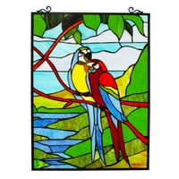 Panel za prozorske ptice Macaw Love-Birds, ukupna težina proizvoda: 5. LB., nosači kuka: Da
