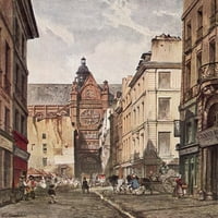 Crkva St Eusteche, Pariz, Francuska u 19. stoljeću od L'Ilustracije, objavljeni poster Print Hilary