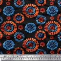 SOIMOI CREPE svilena tkanina četkica za stočić apstraktne tkanine otisci dvorišta široko
