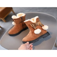 Fangasis Kids Topli Bootie Zip Up Snow Boot Mid Calf Zimske čizme Djevojke Pločice Hodanje lagane plišane