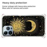Sun and Moon futrola za iPhone Pro, estetski umjetnički dizajn uzorak TPU šankovni poklopac otporan