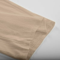 Ernkv ženske kapri ravne pamučne posteljine hlače Ljeto čišćenje odjeće za izvlačenje slobodno vrijeme
