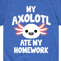 Instant poruka - Moja Axolotl je pojela domaća zadaća - grafička majica malih i mladih kratkih rukava