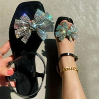Aaimomet sandale za žene casual ljetne žene cipele modni svijetli dijamantski bowknot svijetli dijamantski