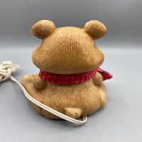 Vintage Tedddy Bear Keramički božićno medvjed noćni svjetiljki Nosio je svjetiljku Scal Svjetiljka božićna