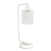 MOD rasvjeta i dekor 19 mat bijela stolna svjetiljka sa USB priključkom i cilindričnom nijansom