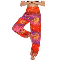 Advoicd joga hlače Pamučne joge hlače joga hlače - maslačke meke klizne hlače za žene ljubičaste jednu