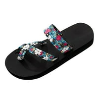 Knqrhpse papuče za žene cvjetne flip flops plaža flip flops modni debeli dno Flip flops Ljetna modna