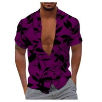 Cuoff Havajski odjeća za odmor Muška havajska majica Zabava s kratkim rukavima na majici za rušenje