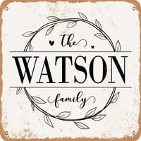 Metalni znak - porodica Watson - Vintage Rusty izgled
