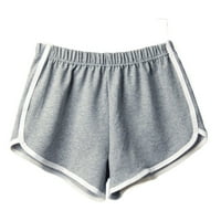 Xinqinghao Dukset za žene Baggy Solid Bool Plaža Kratke hlače Modni casual labavi sport Hladne i prozračne hlače Ljetne hlače Grey XL