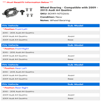 Ležaj kotača - kompatibilan sa - Audi a quattro 2014