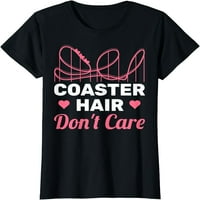 'M A Roller Coaster Girl Zabavni park Tema Park Majica za odmor za žene Kratki rukav za zabave Crna
