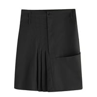 Penskaiy muns suknja Muška srednja veka nagnuta suknja gumb ima džepove Hip suknje uloga-igracke suknje crne hlače