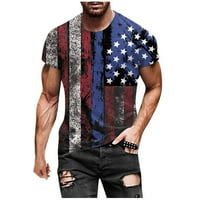 Muška američka američka državna majica za zastavu Ljetni casual kratkih rukava 3D grafički tisak vrhova