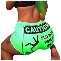 Yubatuo kratke hlače za žene Seksi kratke slova Ispis Sport Workout Clubwear Domaća odjeća Ženske kratke