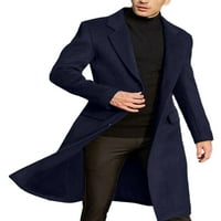 Colisha Muška kaputa od kaputa od pune boje odjeća rever jakna labava fit poslovna prevlaka dugih rukava