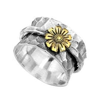 Keusn Daisy Odvajanje cvjetnih prstena Creative Priključno rezbareni krilantemski prsten w