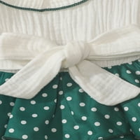 Dojenčad za bebe djevojke Ljetna haljina Dot Print Boweless Off ramena Linijska haljina Princeze haljine