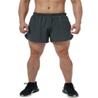 Muški čvrsti sportski kratke hlače Labave ležerne hlače visoke elastične jogging hlače nacrtajući džep