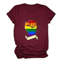 Gay Pride majica Žene Heart Rainbow Graphic Tees Funny Love Pismo Ispiši majicu LGBT Majice za ravnopravnost