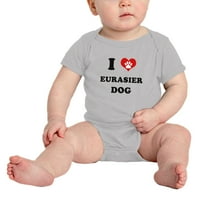 Srčani eurazijski pas smiješan baby bodysuits