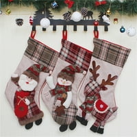 Corashan Dekor sobe, Božićne bezsečne čarape za lutke crtani trodimenzionalni stari poklon čarape poklon