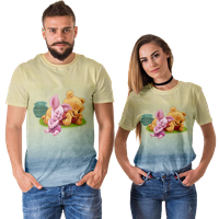Majica Porodična odijela Winnie The Pooh T Košulja Grafički elegantan kratki rukav Crew Crt Majica Mammy