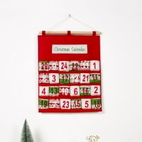 Veseli za božićni događajni kalendar tradicionalni zidni viseći ukras multibolor