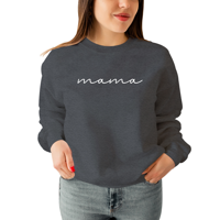 Womens Crewneck Dukserica Mama Pismo Ispis Dugi rukav modni pulover