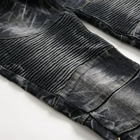 rupa hlača srušene traperice pantalone Muški preklop pranje vintage traper muške hlače u zatvorenom