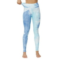 Airpow Clearsance ženska modna rasteza yoga gamaše fitness trčanje teretane Hlače Aktivne hlače plavi