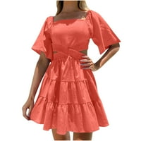 Duge ljetne haljine za žene obični print maxi haljina cvjetna haljina sputavajuće haljinu s rezervoarom