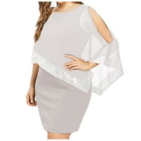 Plus veličina haljina za žene plus veličine hladnog ramena prekrivena asimetrična haljina bez naramenica