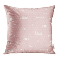 Šareno apstraktno polka tački uzorak sa srcima i strelicama na ružičastim jastučićima za jastuk na jastuku