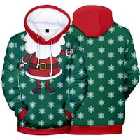 Muški smiješni božićni džemper Hoodie smiješan pleteni pulover Xmas, santa snjegović