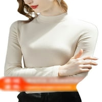 Glookwis ženska rublja vrhovi Turtleneck majica Osnovni sloj tunik bluza Rad Slim Fit Pulover majica