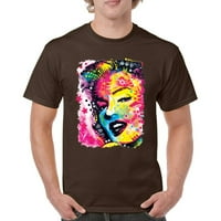 TEE Hunt Dean Russo Colorful Marilyn majica Neon Hot Symbol Starlet Muški čaraški tee, smeđa, 5x-velika