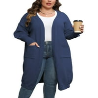 Ženski džemper za kardigan otvoren prednji kaput duga rukavica sa dugim rukavima labava jakna Zimska
